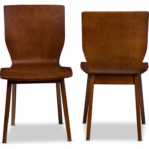 Elsa Dining Chair in Dark Walnut Bent Wood (Set of 2)